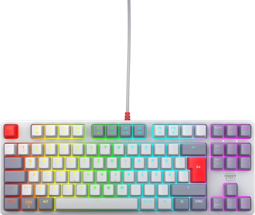 Klawiatura Cherry CHERRY XTRFY K4V2 - Retro Edition - Klawiatura - RGB - 80% - TKL - Podświetlenie - USB - QWERTZ - niemiecki - Przełączniki: CHERRY M
