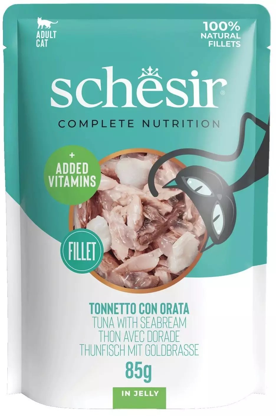 Schesir C&B karma mokra, tuńczyk z doradzą w galarecie, 85 g, saszetka