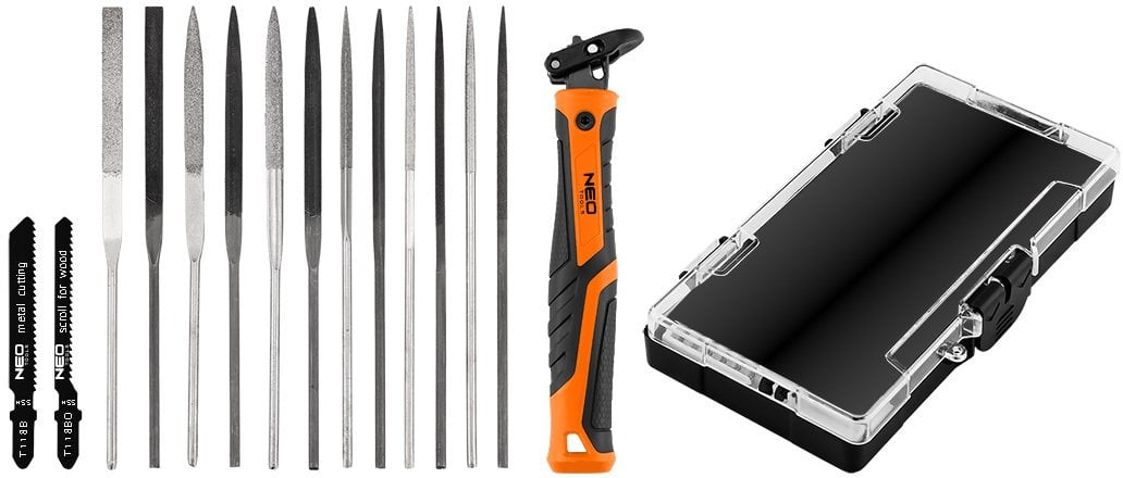 Uchwyt do pilników iglaków, zestaw 14+1