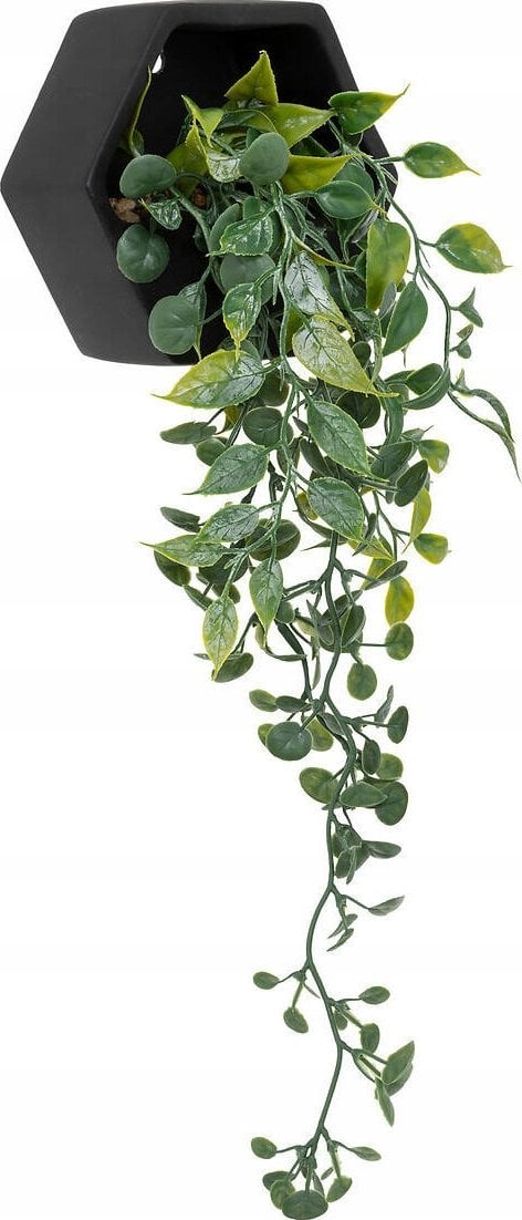 Atmosphera Sztuczna roślina wisząca w cementowej doniczce AYAME, 14 cm