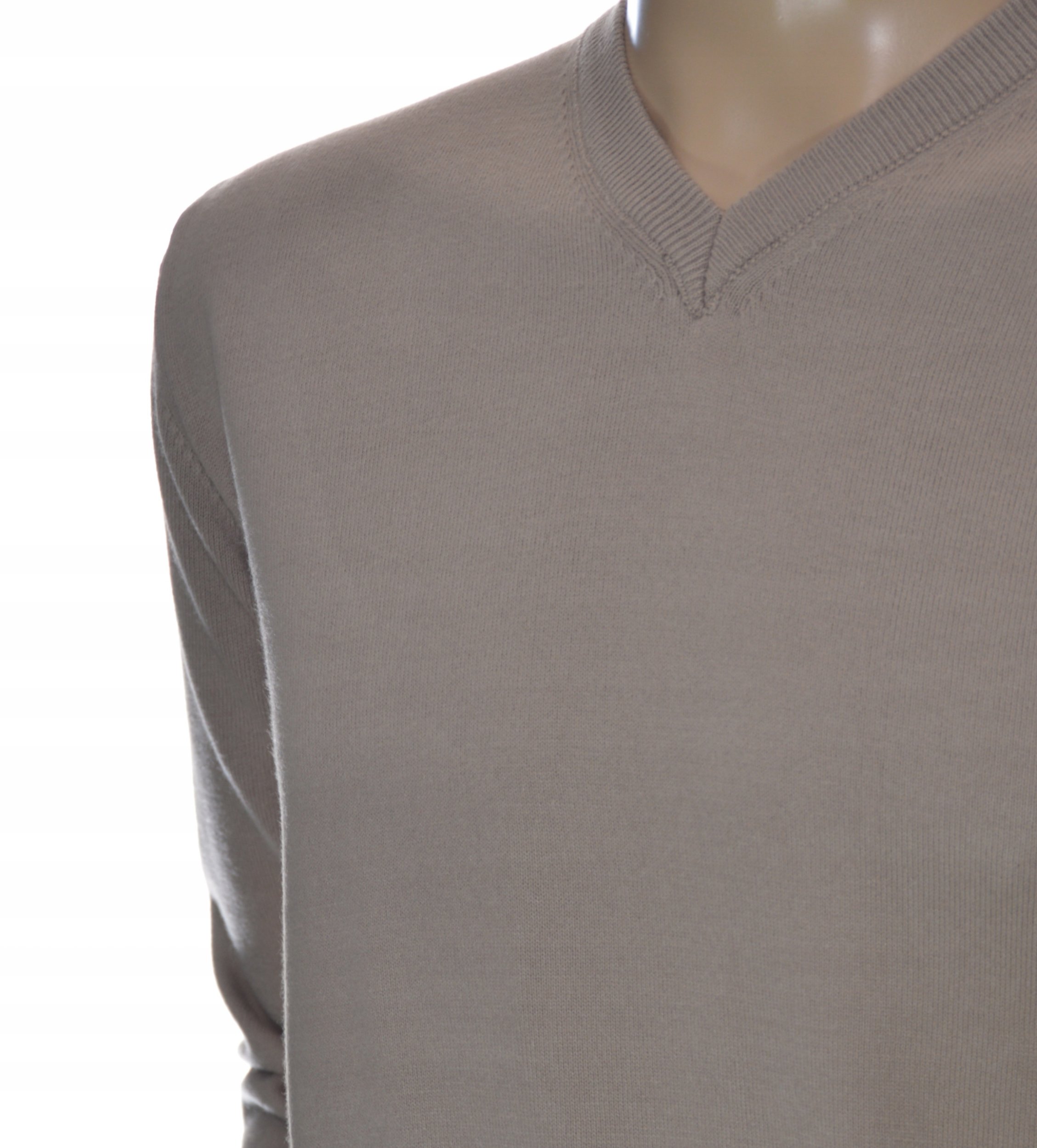 Sweter męski z kaszmiru i wełny merynosów kaszmirowy w szpic XL mod. 239