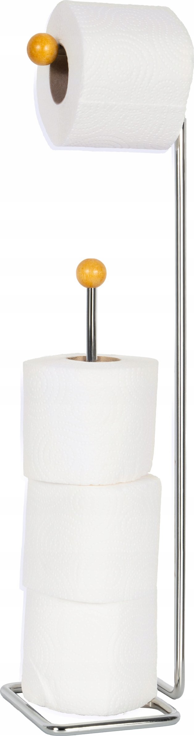 Sepio Stojak na papier srebrny z dodatkowym miejscem na papier nowoczesny stylowy