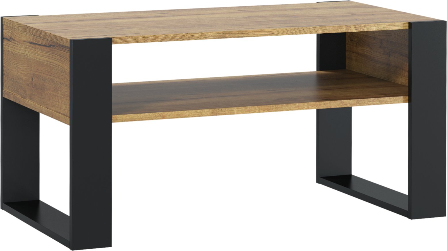 Stolik Kawowy 100cm ONE FURNITURE - Laminat Dębowy & Czarny