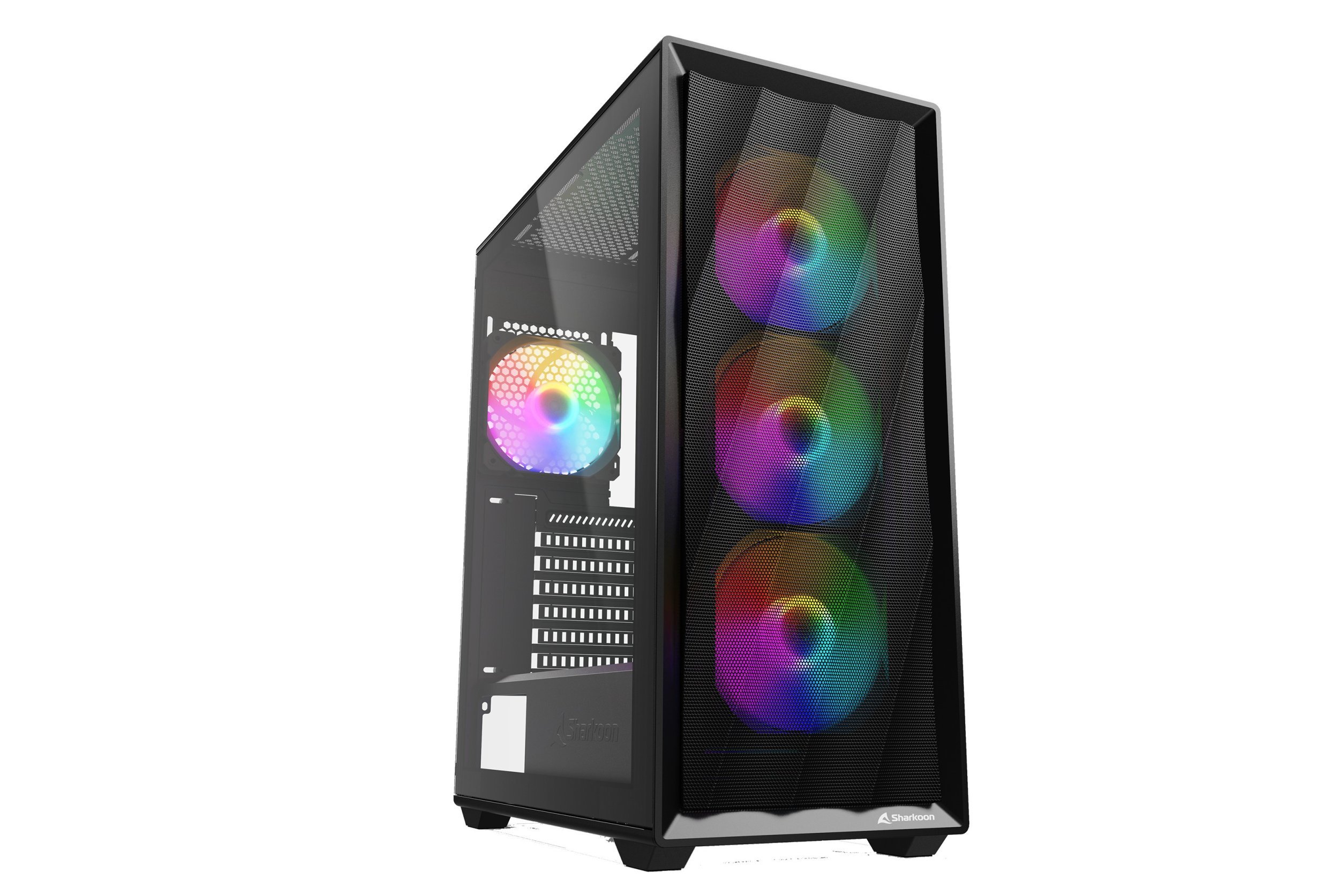 Sharkoon Gehäuse VK4 Rainbow ATX 1xGlas schwarz
