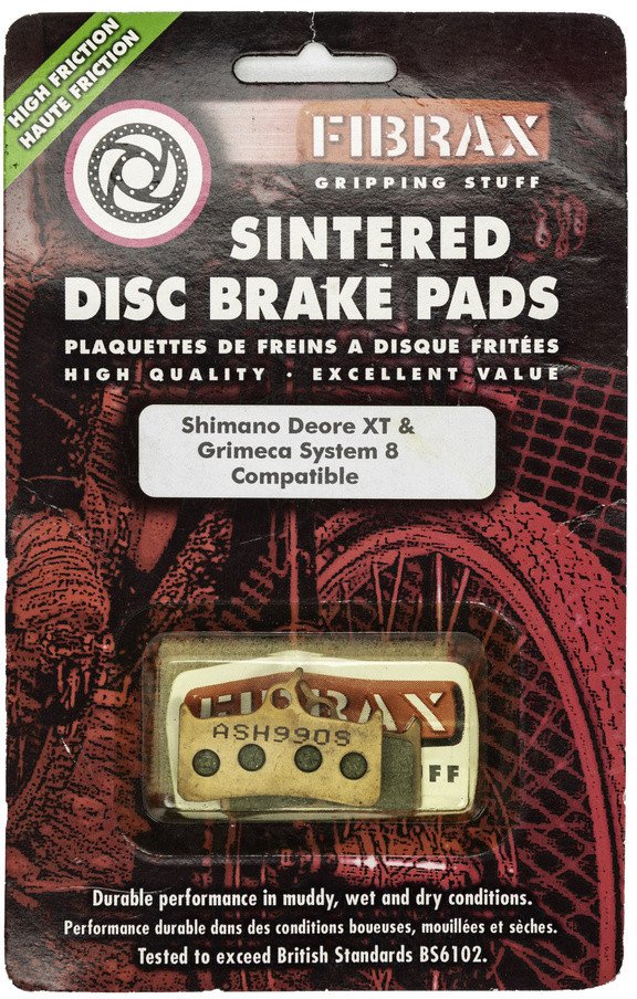 Fibrax Klocki hamulcowe metaliczne ASH990S, do Shimno Deore XT BR-M755, Grimeca systems 8 i 12, Sram 9.0, Hope Mono M4