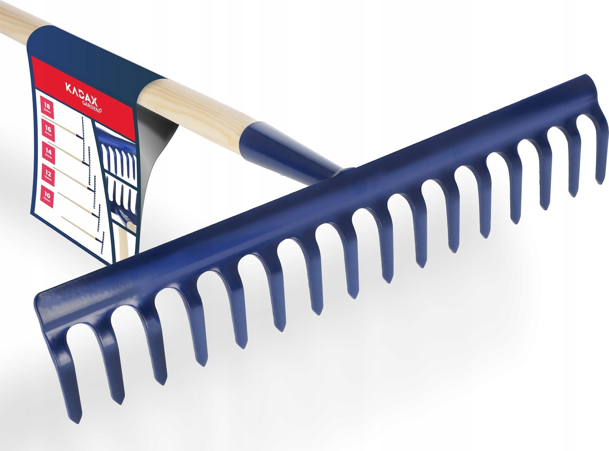 Kadax Grabie Metalowe Utwardzane Z Trzonkiem 16 Zębów