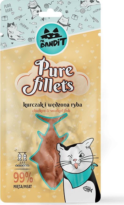 MR. Bandit Mr Bandit Pure Fillets kurczak i wędzona ryba 30g