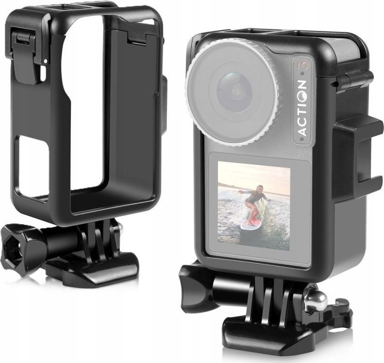 Puluz Ramka Obudowa Frame Mount Uchwyt Statyw GoPro + ISO do DJI Osmo Action 3 / 4 / PU883B