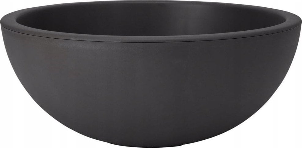 Osłonka okrągła czarna plastikowa na kwiaty 40x16 cm