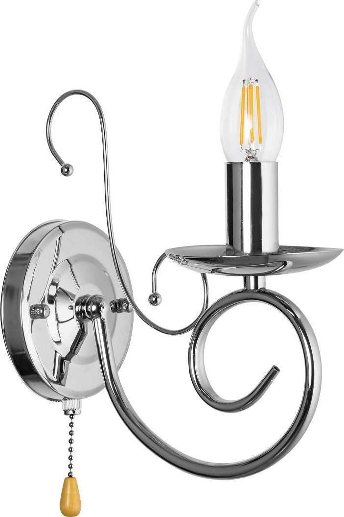 Kinkiet VEN Kinkiet LAMPA ścienna VEN K-N 1541/1 CR metalowa OPRAWA pałacowa świecznikowa maria teresa chrom