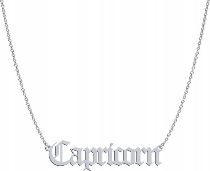 Radziszewska Jewellery Naszyjnik Srebrny Znak Zodiaku Koziorożec Capricorn 925 Prezent ŻYCZENIA