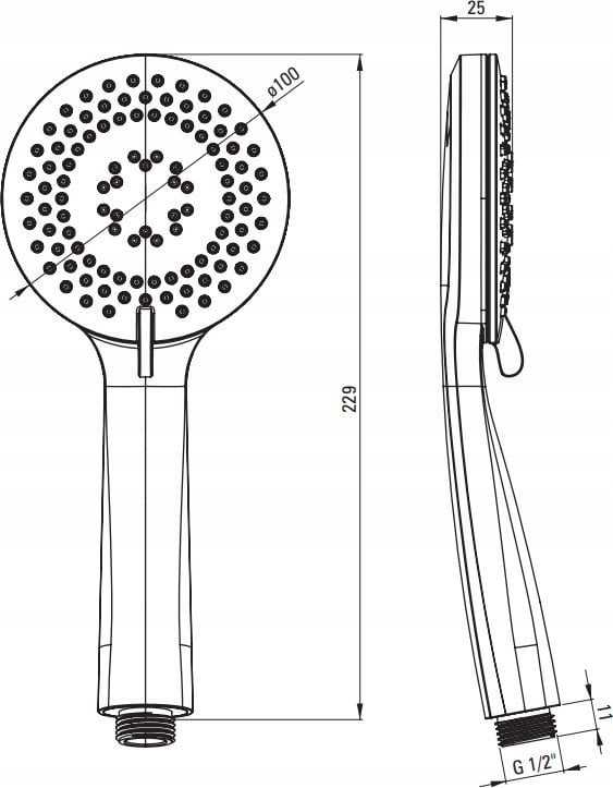 Słuchawka prysznicowa Deante Słuchawka prysznicowa 3-funkcyjna
