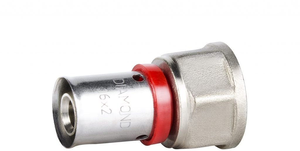 Diamond łącznik zaprasowywany ZŁ-DZ, PEX-AL-PEX, mosiądz 3/4"x16 FZZ-002.3/4X16.ZŁ-DZ