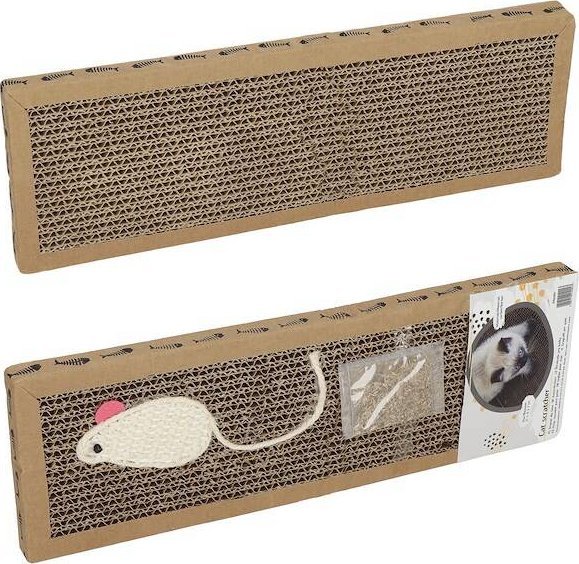 Springos Drapak dla kota 36,5 cm kartonowy z kocimiętką falowany UNIWERSALNY