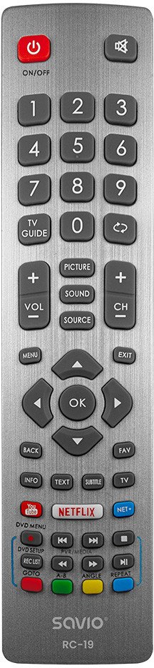 Pilot RTV Savio uniwersalny do TV Sharp (RC-19)
