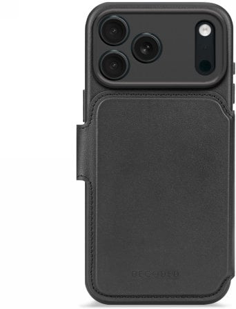 Decoded Leather Detachable Wallet - skórzana obudowa ochronna do iPhone 17 Pro Max kompatybilna z MagSafe (black)