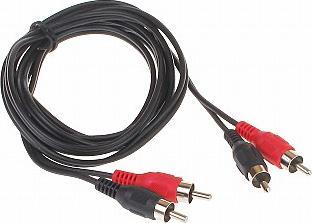 Kabel RCA (Cinch) x2 - RCA (Cinch) x2 1.8m czarny (2C-W/2C-W-1.8M)