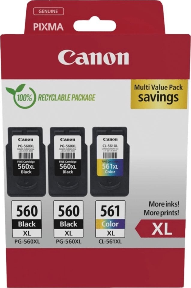 Tusz Canon Canon CARTRIDGE PG-560XLx2/CL-561XL MULTI pro PIXMA TS535x, TS535xa, TS745x, TS745xi