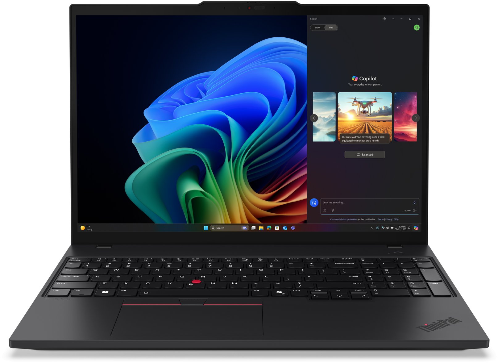 Laptop Lenovo LENOVO ThinkPad T16 G4 AMD Ryzen AI 7 PRO 350 40,64cm 16 cali WUXGA 64GB 1TB SSD UMA W11P Ready 5G Copilot+ PC Black