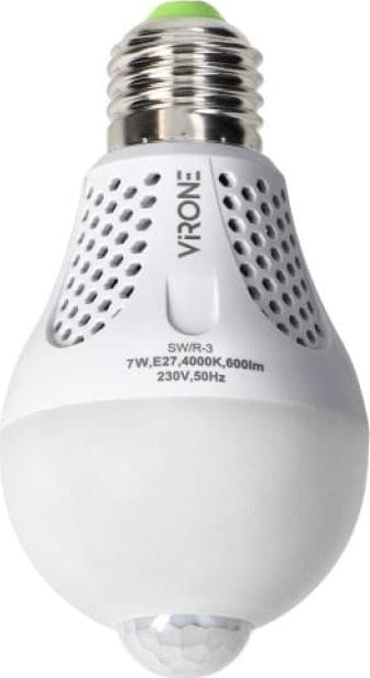 Orno NAMIB LED PIR 7W A60, żarówka z PIR 7W, 600lm, 4000K,SW/R-3