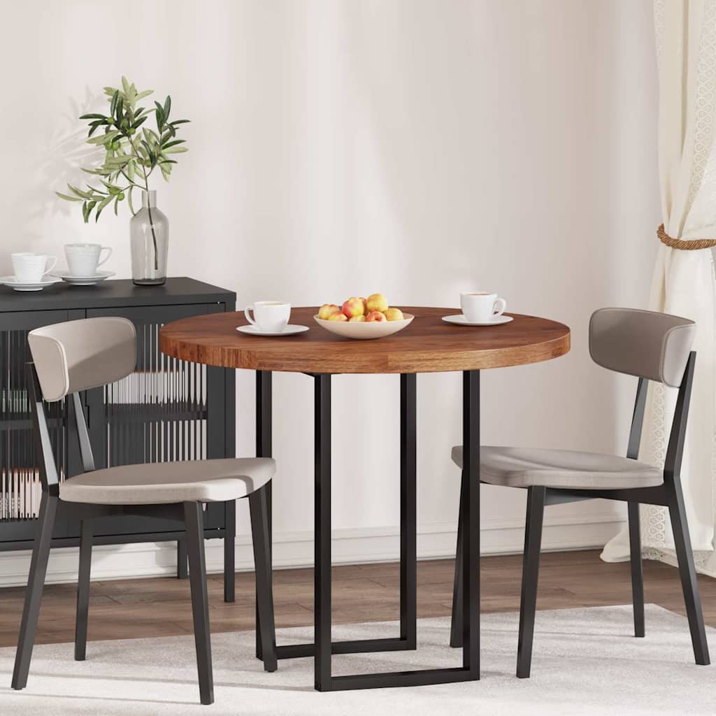 vidaXL Blat stołu Inny ciemnobrązowy 90 x 4 cm Solidne drewno dębowe