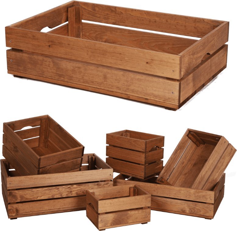 Wamar-Sosenka Drewniana Skrzynia 16,5x60x40 cm Brązowa Olejowana Szlifowana Drewno sosnowe 37 litrów / Wamar-Sosenka