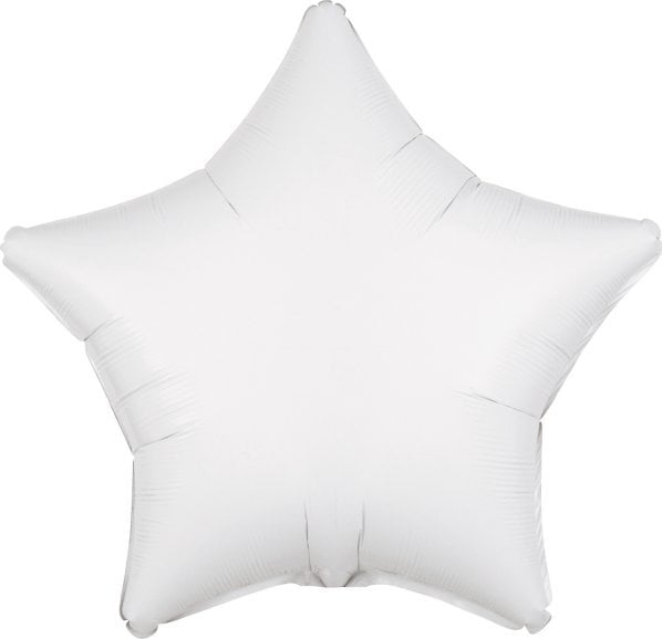 AMSCAN Balon foliowy metalik biały gwiazda 48cm luzem 9914091-92
