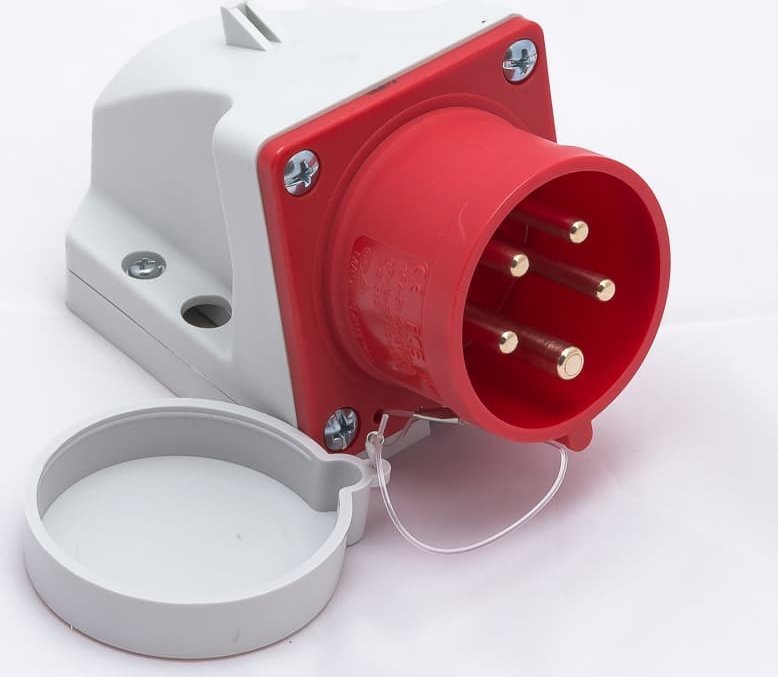 PCE Wtyczka odbiornikowa z zatyczką 32A 5P 400V czerwona IP44 525-6t