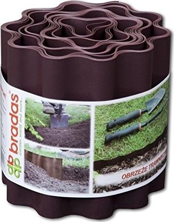 Bradas BRADAS Obrzeże faliste trawnikowe 9m x 15cm brązowe CARTON OBFB 0915 uniwersalny