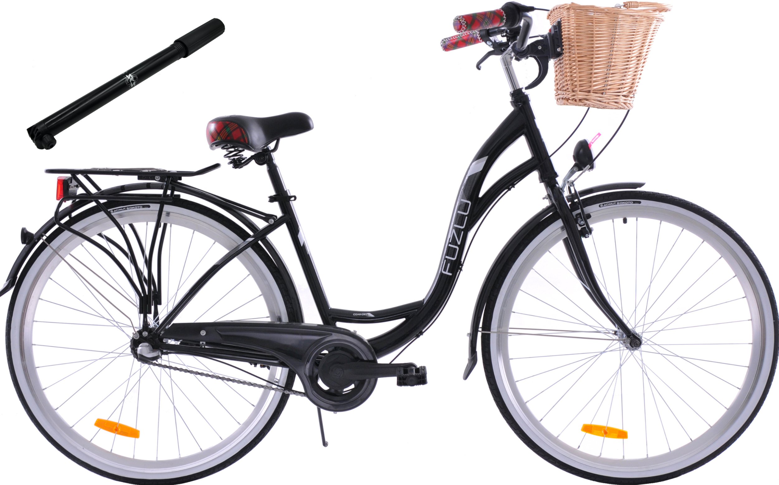 Rower miejski 28 Fuzlu Nevada S3 czarny