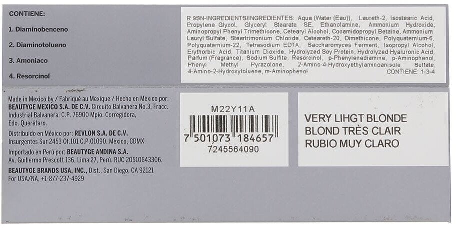 Revlon Revlonissimo Colorsmetique Permanent Hair Dye 9SN Very Light Blonde 60 ml Unisex