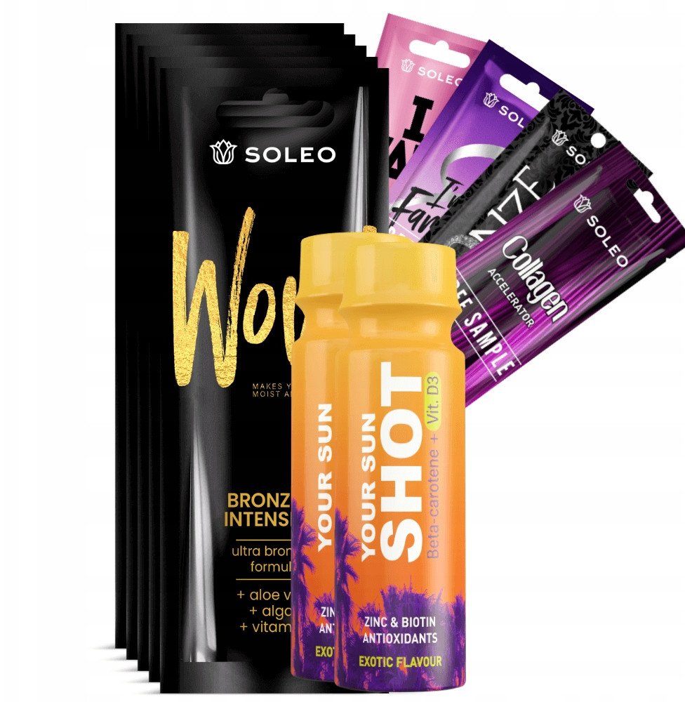 Soleo Wow 5x15ml Utra Bronzer Do Opalania + Gratisy