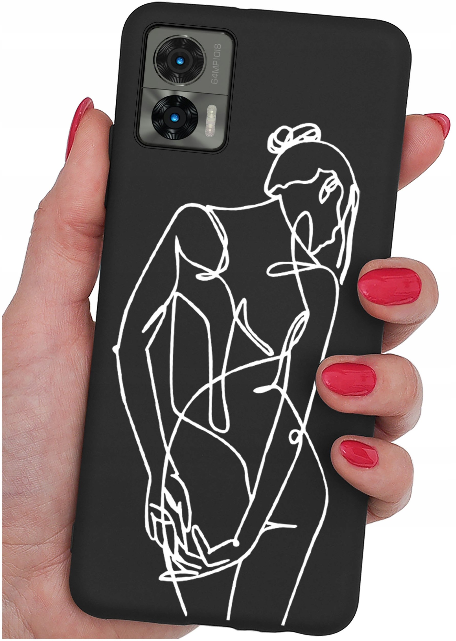 Etui do Motorola Moto Edge 30 Neo WZORY |SILIKONOWE MATT CASE + SZKŁO 9H