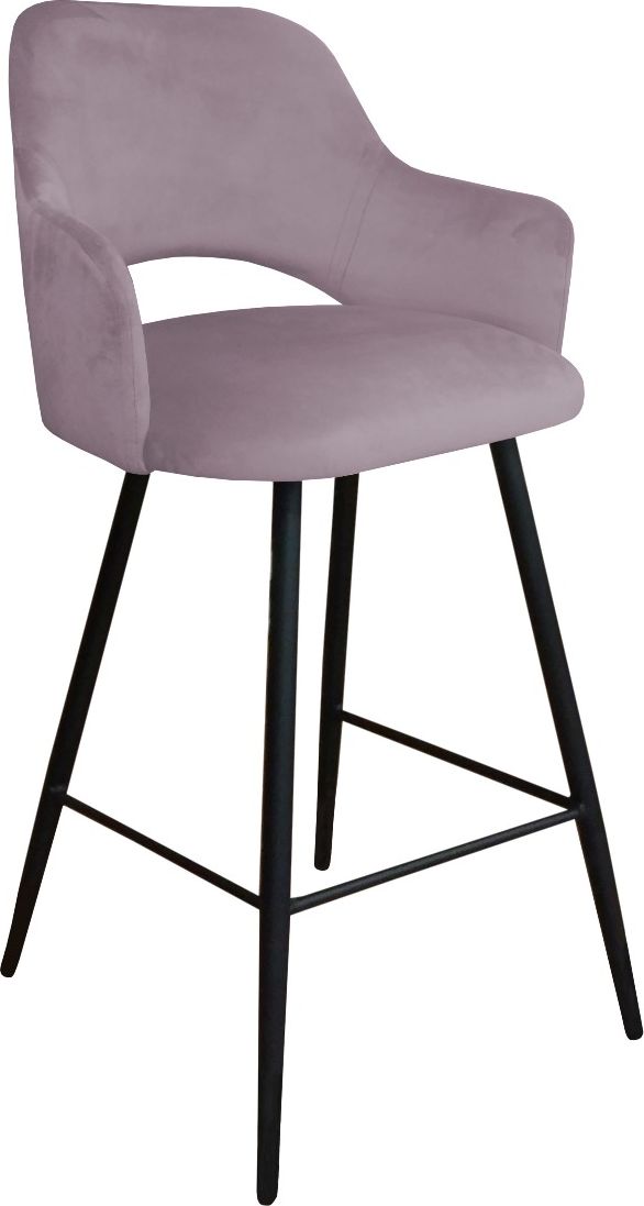 Atos Hoker NAPO VELVET jasno różowy na czarnych nogach ATOS