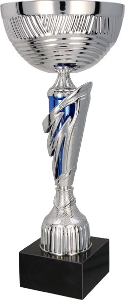 Tryumf Puchar metalowy srebrno-niebieski T-M (7156E)