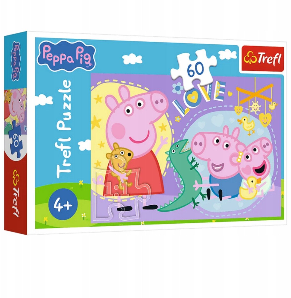 Trefl Puzzle Szczęśliwa Świnka Peppa 60 elementów (17414)