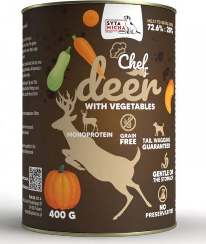 Syta Micha SYTA MICHA mokra karma jeleń z warzywami 400g pies