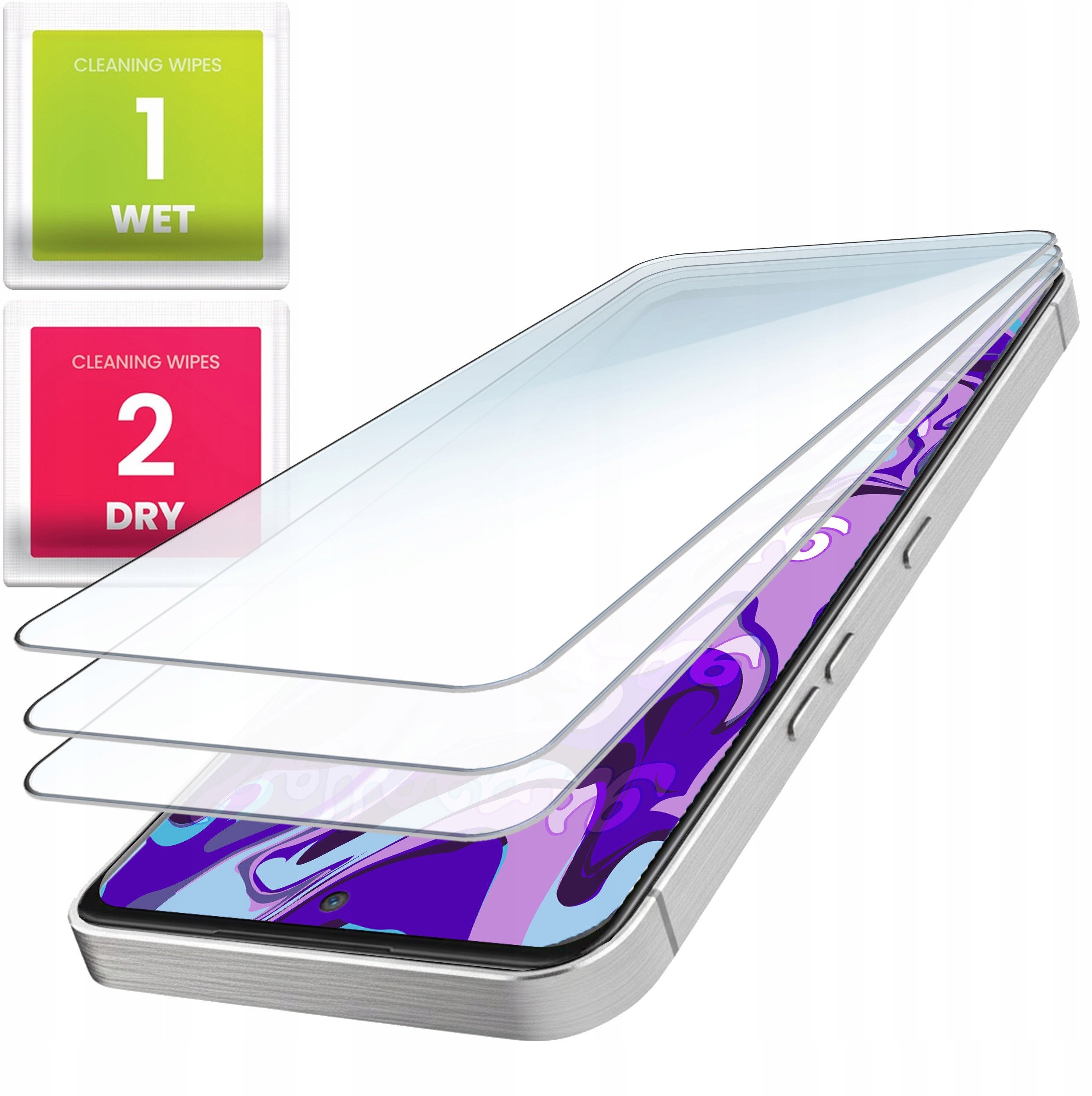 3-PAK Szkło Hartowane do Oppo A80 5G (szybka 9H, płaskie 2.5D, ochronne)