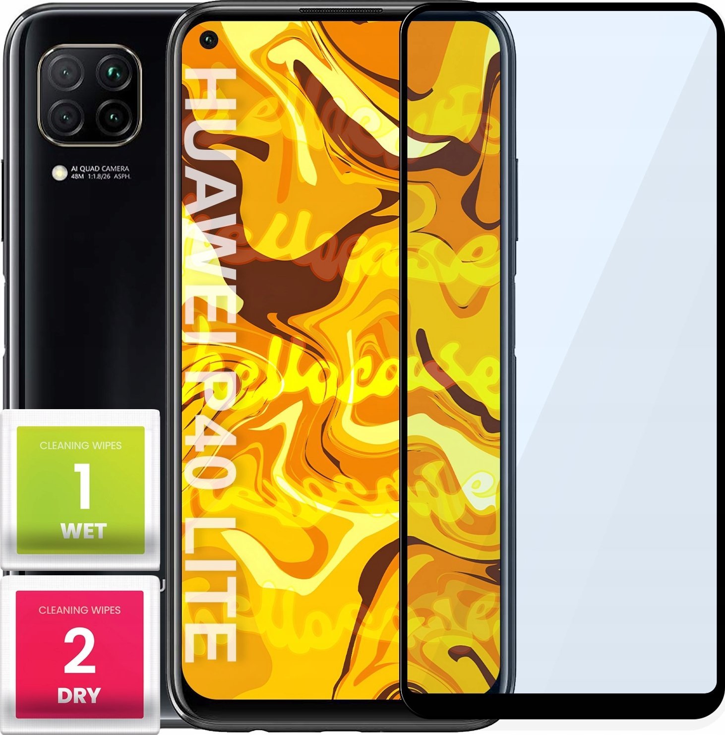 Hello Case SZKŁO HARTOWANE DO HUAWEI P40 LITE 5G PEŁNE NA CAŁY EKRAN SZKIEŁKO OCHRONNE