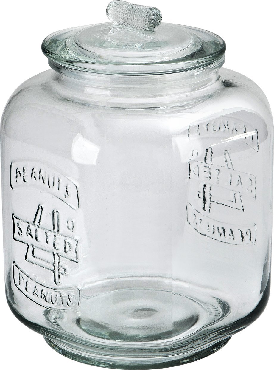 Chomik Słój 5,3 L z napisem i pokrywą szklaną 9839