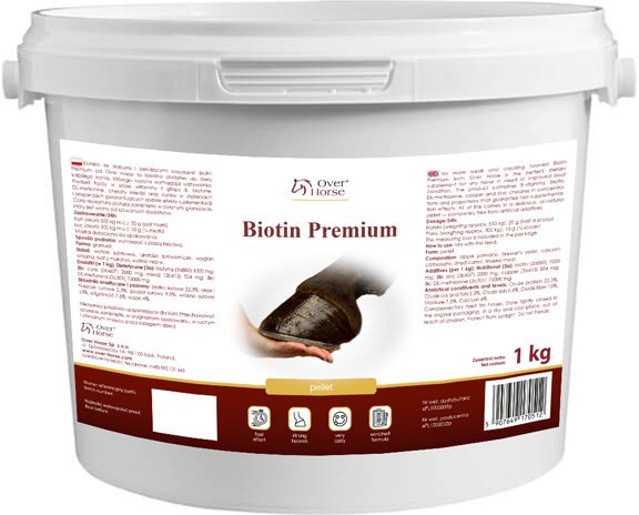 Over Horse Biotin Premium Dodatek do diety dla koni na wzmocnienie kopyt 1 kg
