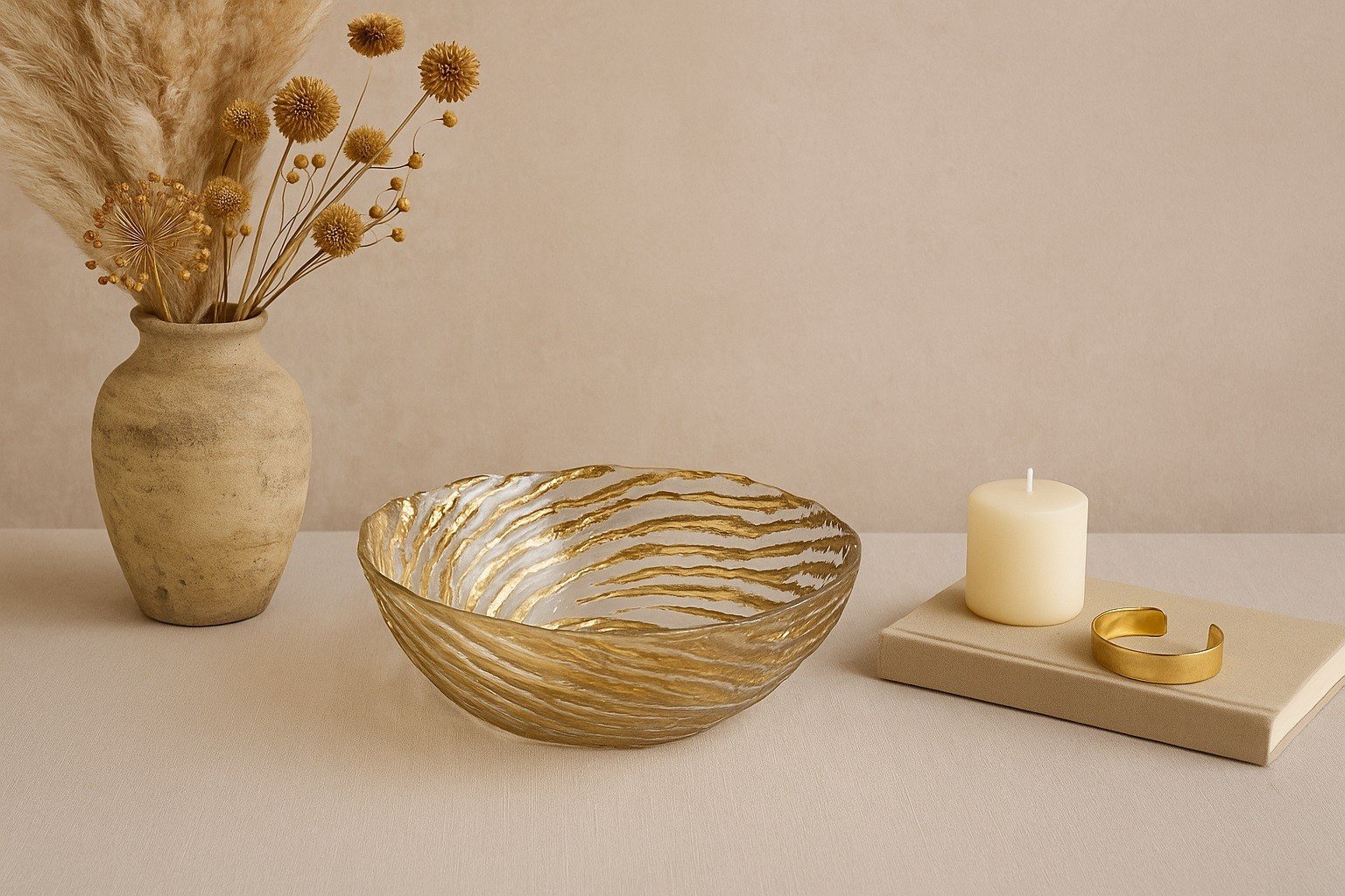 Salaterka szklana złota XC0537