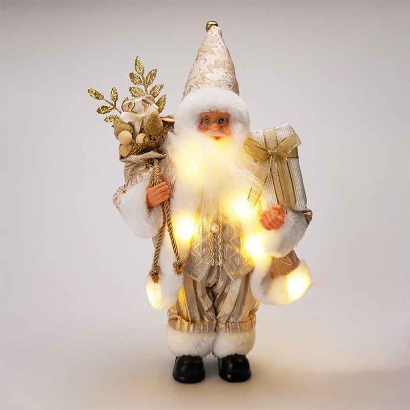 ŚWIĘTY MIKOŁAJ DEKORACYJNY 30 CM ZŁOTY