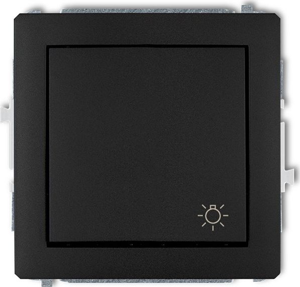 Karlik Deco Przycisk /światło/ czarny mat (12DWP-5)