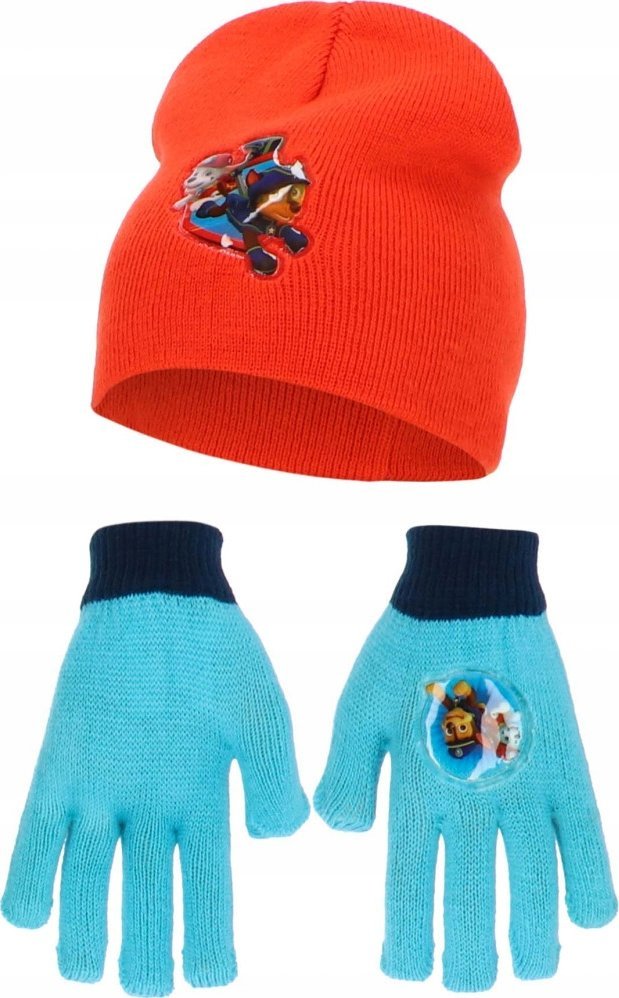 Arditex Czapka z Rękawiczkami Psi Patrol 48/51 czerwona