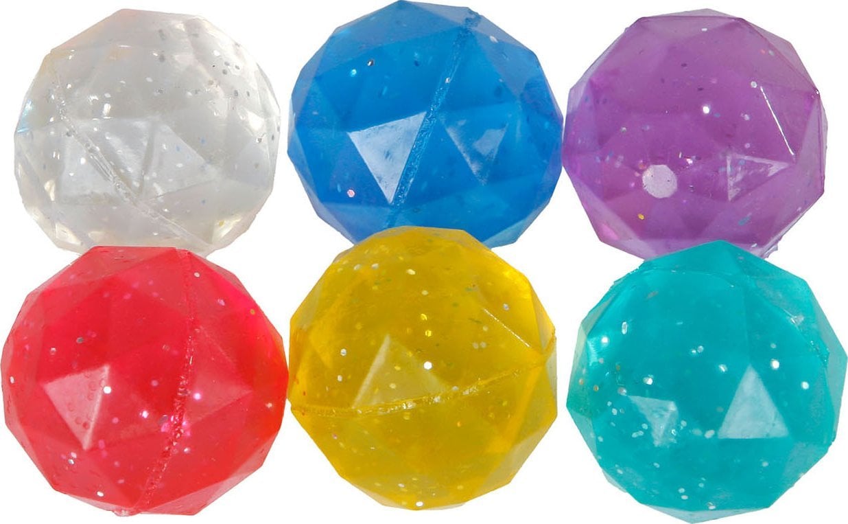 Piłka diament kauczuk 3cm 6kol 621766 10858