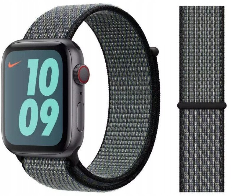 Apple Opaska sportowa Nike w kolorze mocnego indyga/ostrej limetki do koperty 44 mm-MXN52ZM/A