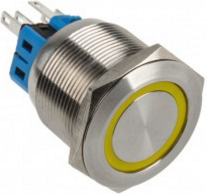 DimasTech Przełącznik LED 25mm Żółty (PD060)