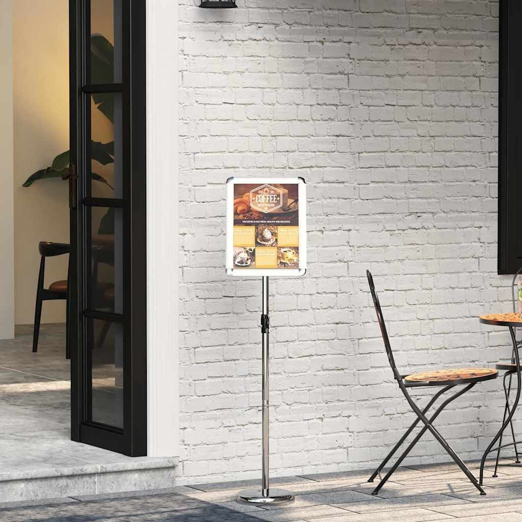 vidaXL Stoiska na targi Srebrny 25 x 25 x 125 cm Aluminium