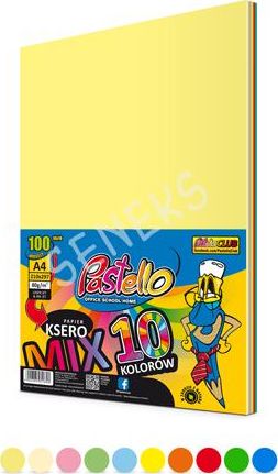 Pastello Papier ksero A4 80g mix kolorów 100 arkuszy